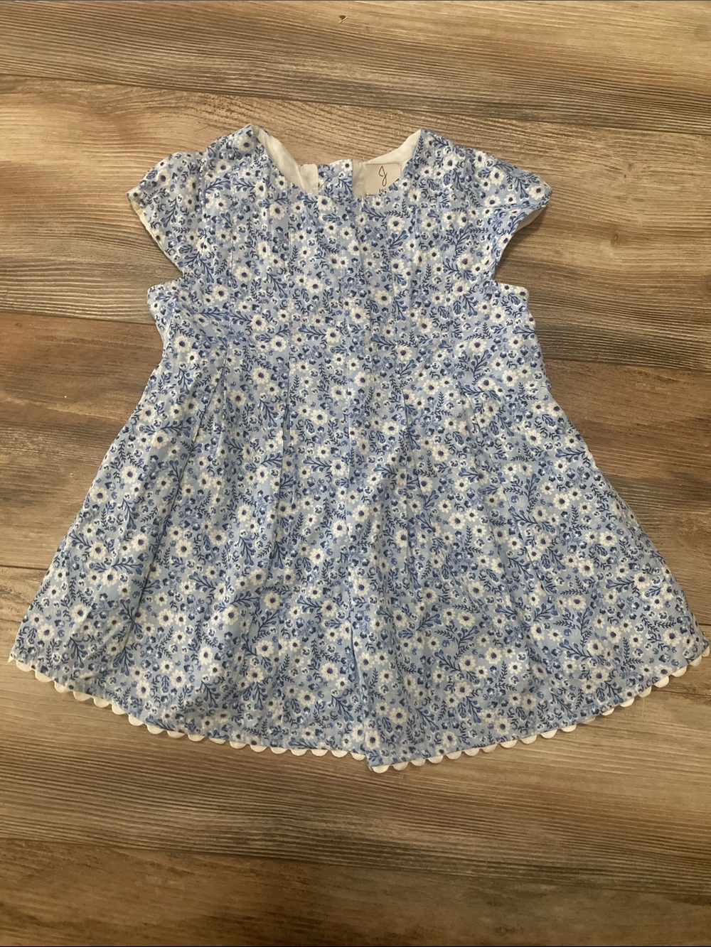 Joie Girls Blue & White Floral Shortsleeve Dress Size 4T
